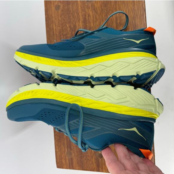 HOKA ONE ONE Stinson ATR 6 Trail Sneakers Blue Coral Butterfly Size Men's 10 - Picture 9 of 12